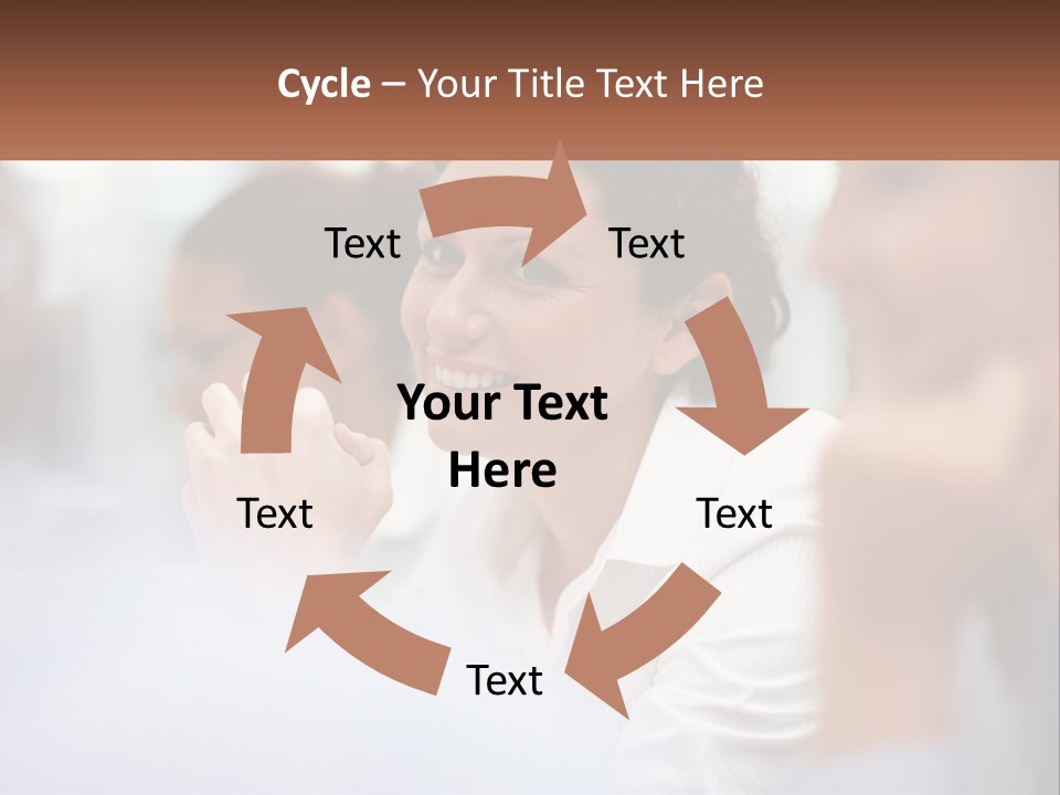 A Woman Sitting In Front Of A Group Of People PowerPoint Template