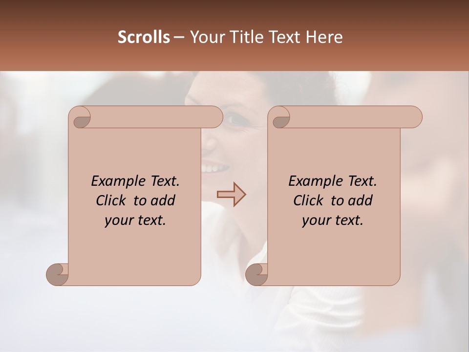 A Woman Sitting In Front Of A Group Of People PowerPoint Template