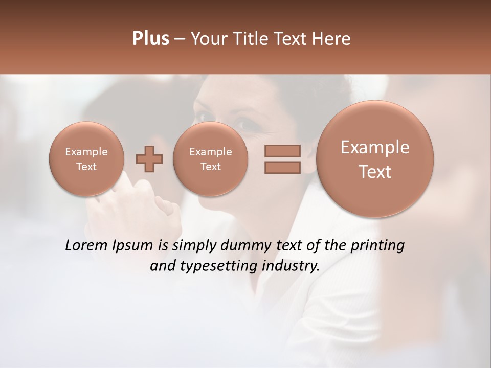 A Woman Sitting In Front Of A Group Of People PowerPoint Template