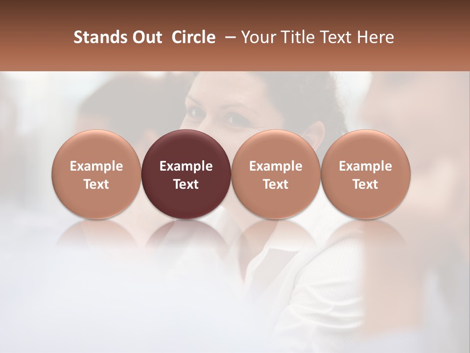 A Woman Sitting In Front Of A Group Of People PowerPoint Template