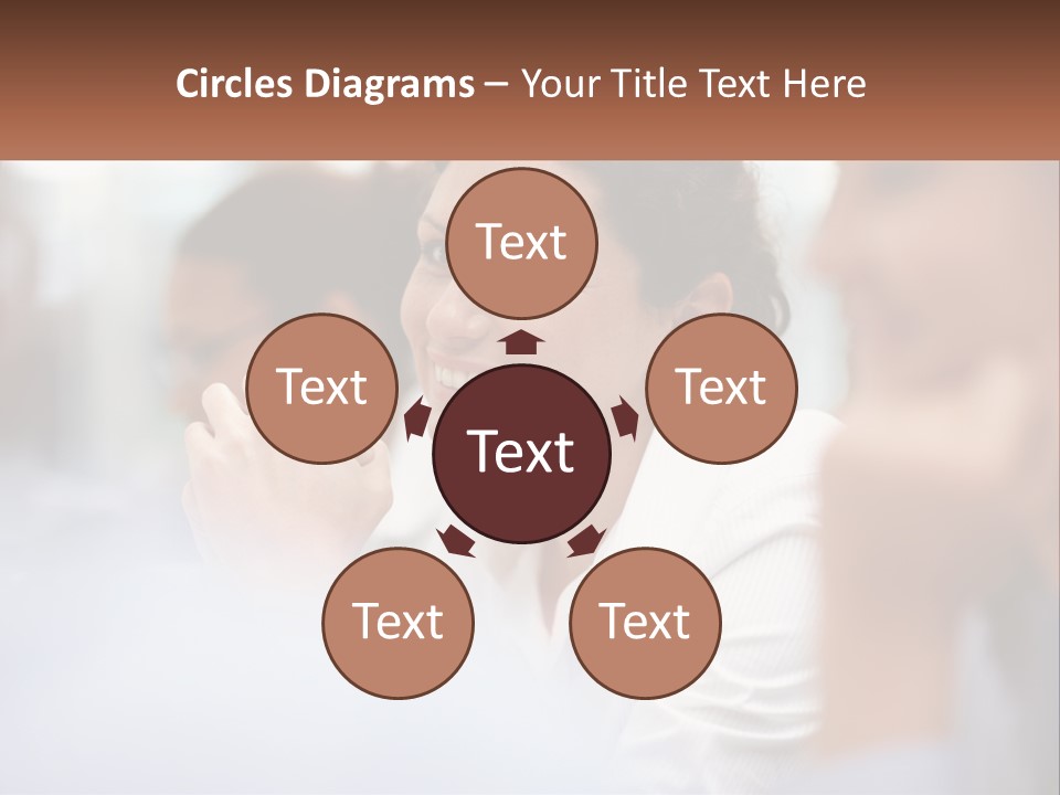 A Woman Sitting In Front Of A Group Of People PowerPoint Template