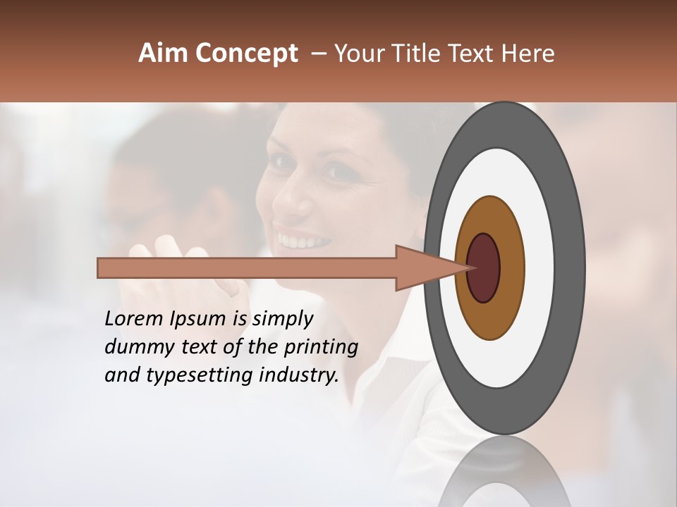 A Woman Sitting In Front Of A Group Of People PowerPoint Template