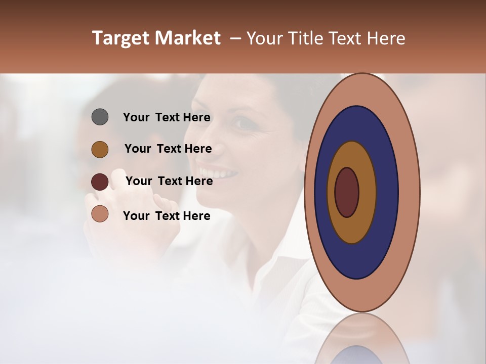 A Woman Sitting In Front Of A Group Of People PowerPoint Template