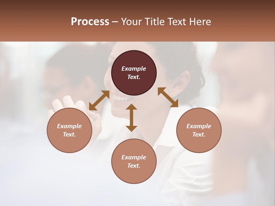 A Woman Sitting In Front Of A Group Of People PowerPoint Template