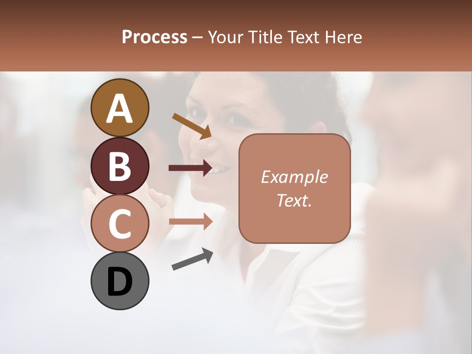 A Woman Sitting In Front Of A Group Of People PowerPoint Template