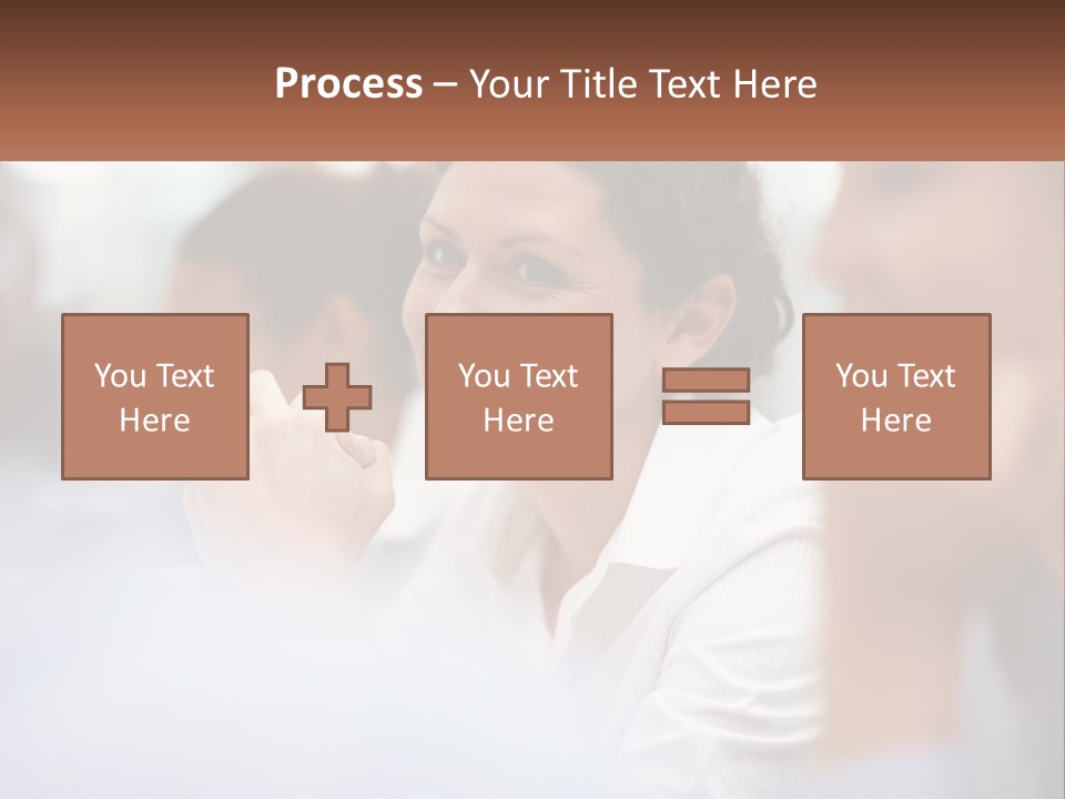 A Woman Sitting In Front Of A Group Of People PowerPoint Template