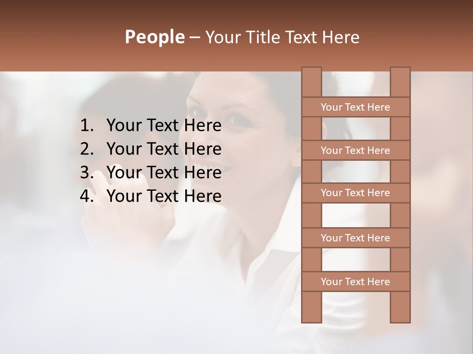A Woman Sitting In Front Of A Group Of People PowerPoint Template