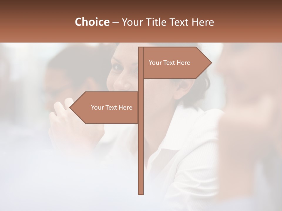 A Woman Sitting In Front Of A Group Of People PowerPoint Template