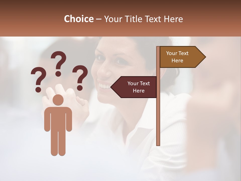 A Woman Sitting In Front Of A Group Of People PowerPoint Template