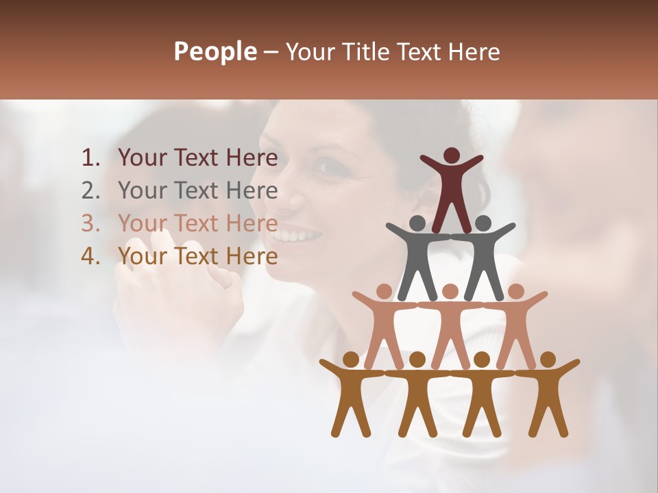 A Woman Sitting In Front Of A Group Of People PowerPoint Template