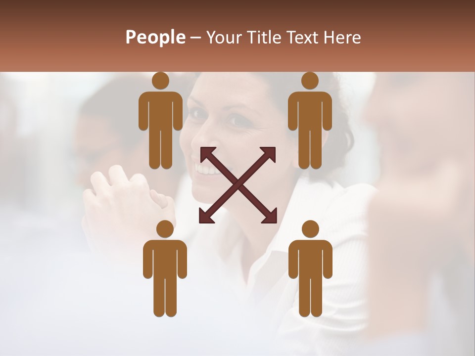 A Woman Sitting In Front Of A Group Of People PowerPoint Template