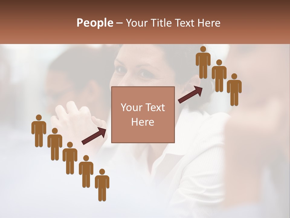 A Woman Sitting In Front Of A Group Of People PowerPoint Template