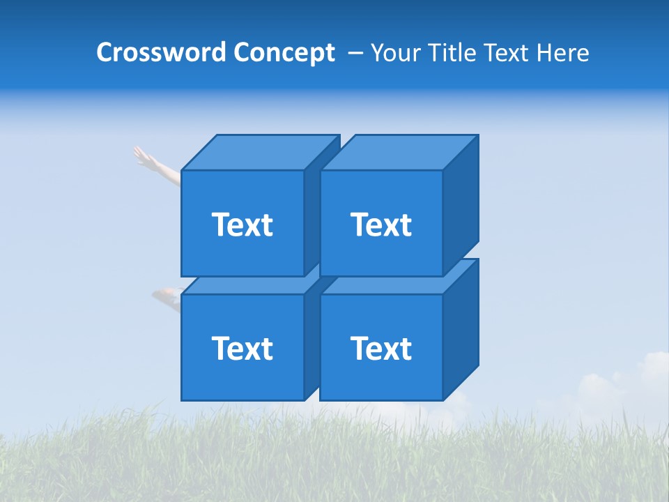 A Woman Jumping In The Air In A Field Of Grass PowerPoint Template