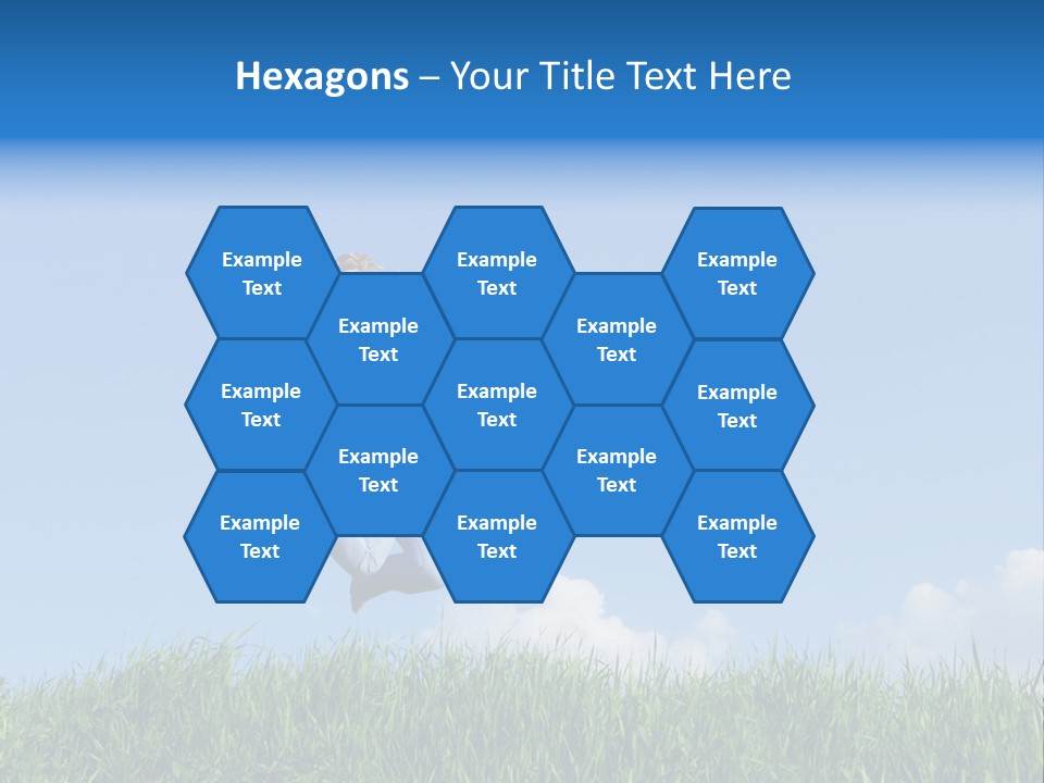 A Woman Jumping In The Air In A Field Of Grass PowerPoint Template