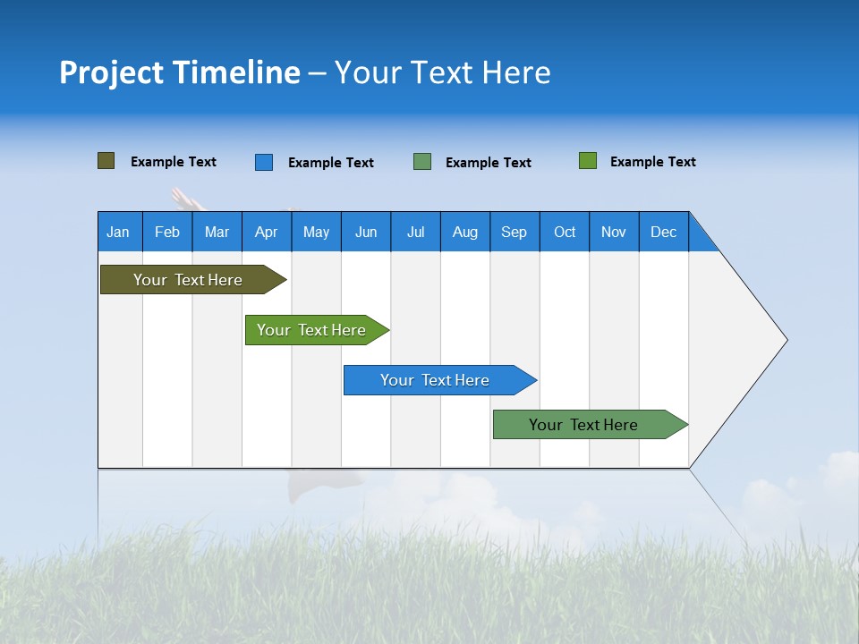 A Woman Jumping In The Air In A Field Of Grass PowerPoint Template