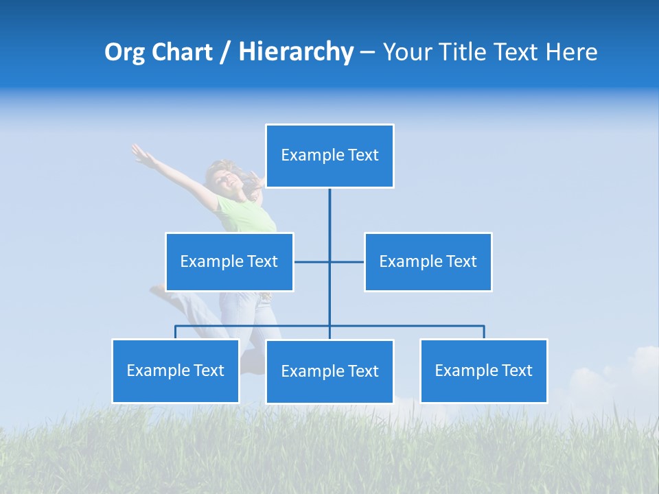 A Woman Jumping In The Air In A Field Of Grass PowerPoint Template