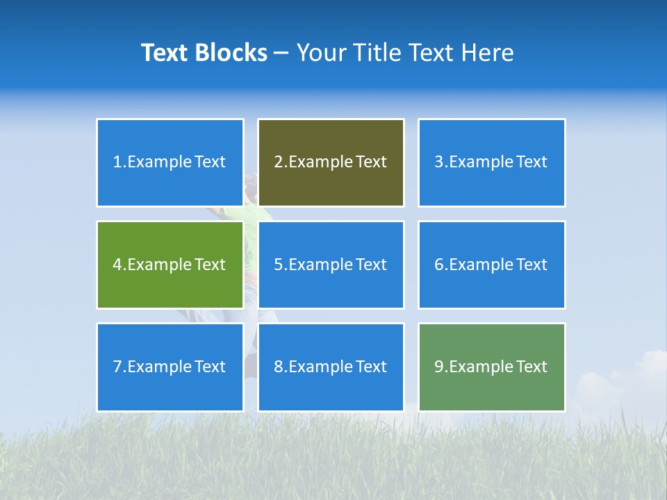 A Woman Jumping In The Air In A Field Of Grass PowerPoint Template