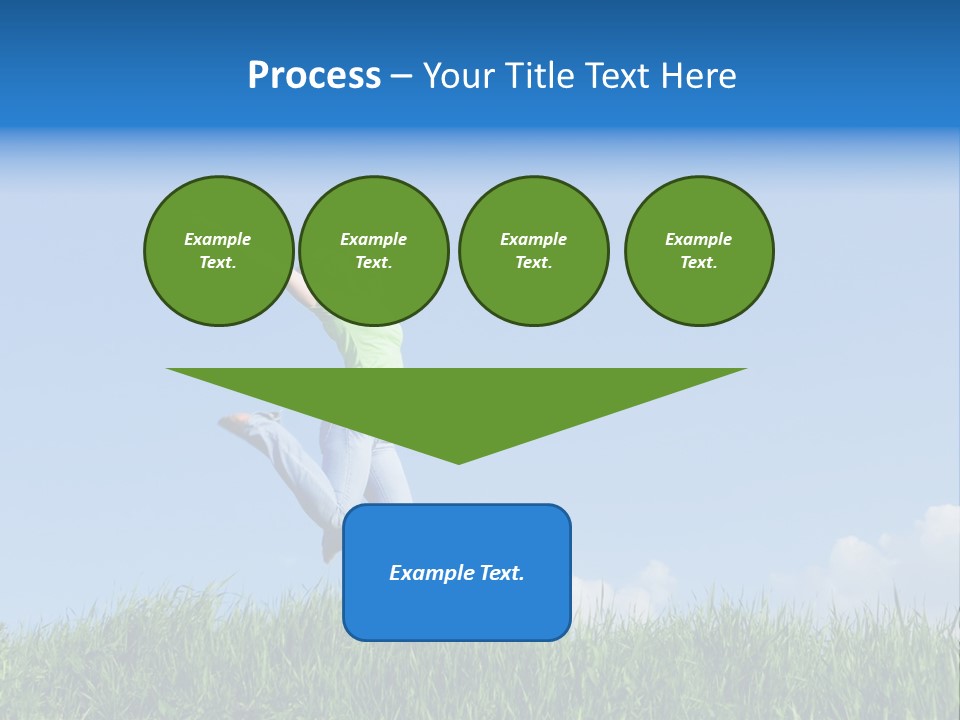 A Woman Jumping In The Air In A Field Of Grass PowerPoint Template