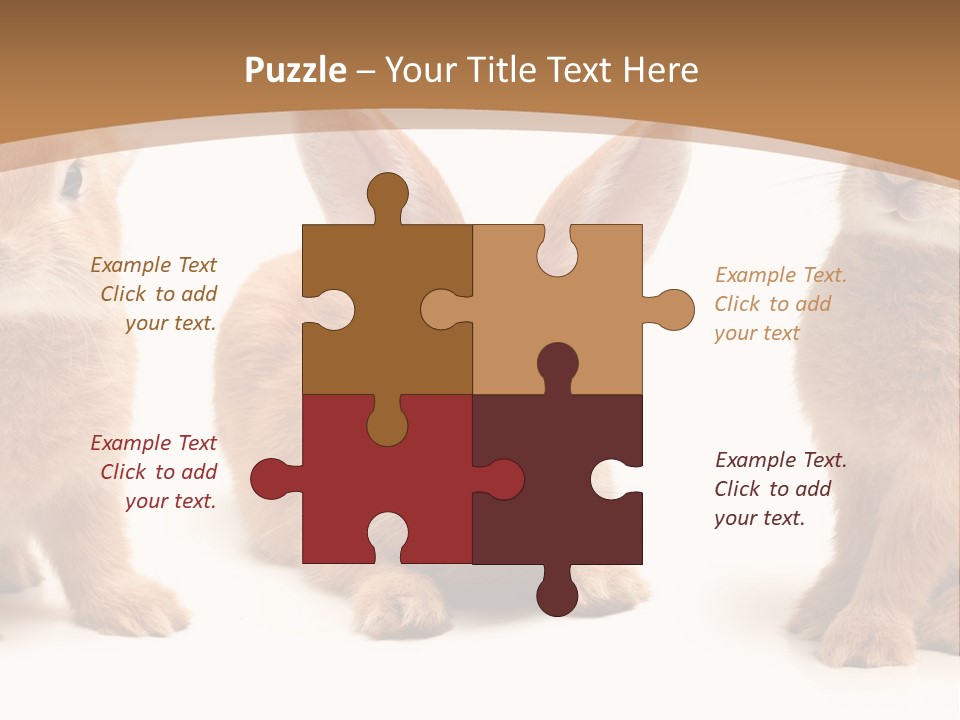 A Group Of Rabbits Sitting Next To Each Other PowerPoint Template