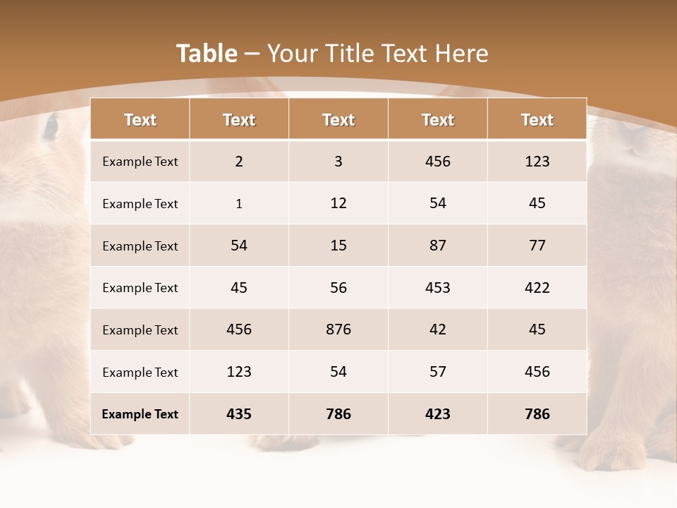 A Group Of Rabbits Sitting Next To Each Other PowerPoint Template