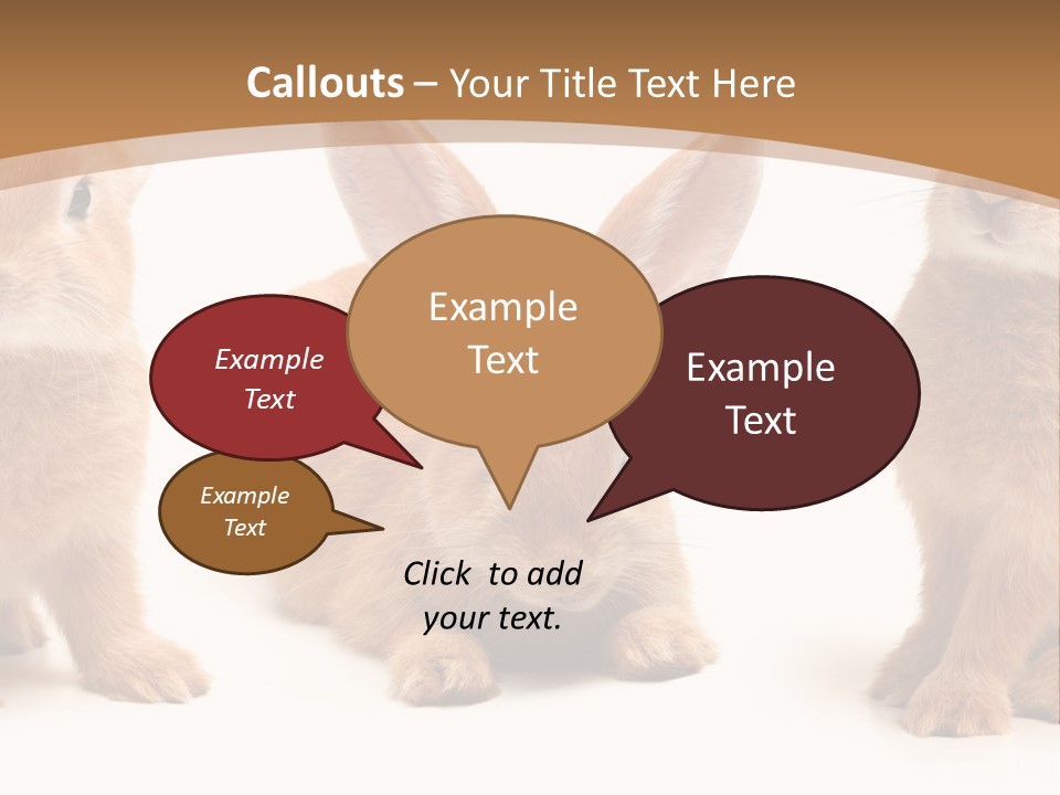 A Group Of Rabbits Sitting Next To Each Other PowerPoint Template