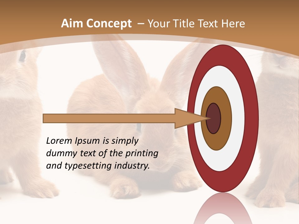 A Group Of Rabbits Sitting Next To Each Other PowerPoint Template