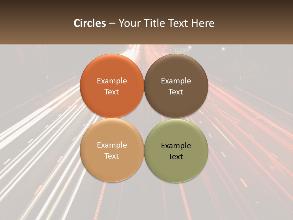 A Long Exposure Picture Of A Highway At Night PowerPoint Template