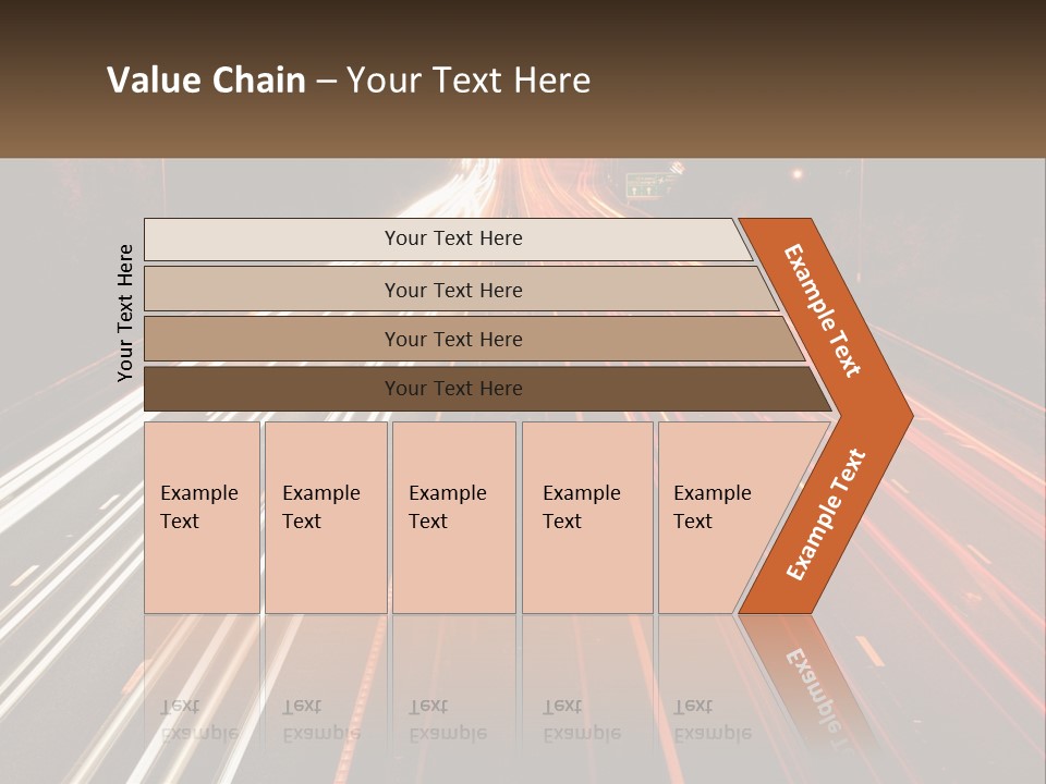 A Long Exposure Picture Of A Highway At Night PowerPoint Template