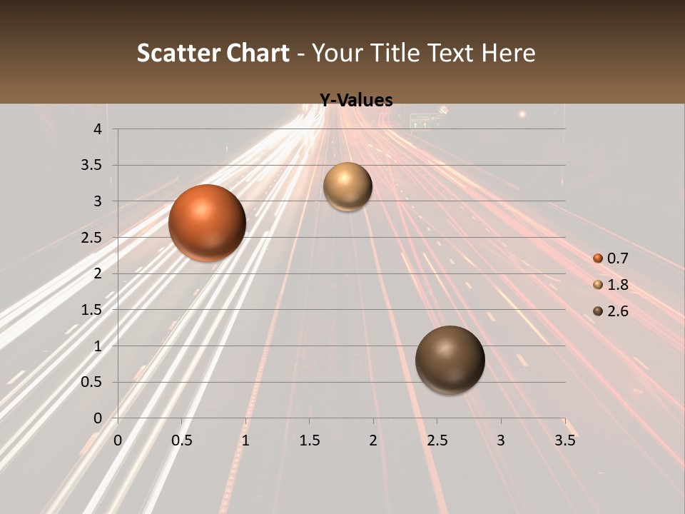A Long Exposure Picture Of A Highway At Night PowerPoint Template