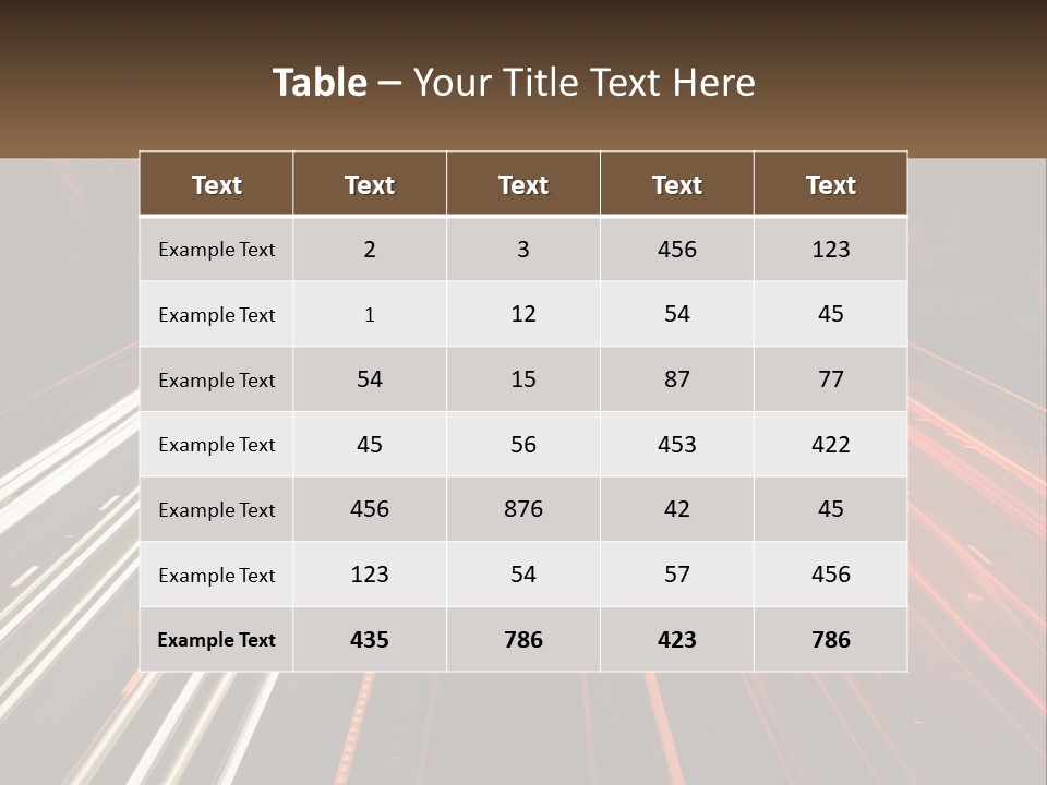 A Long Exposure Picture Of A Highway At Night PowerPoint Template