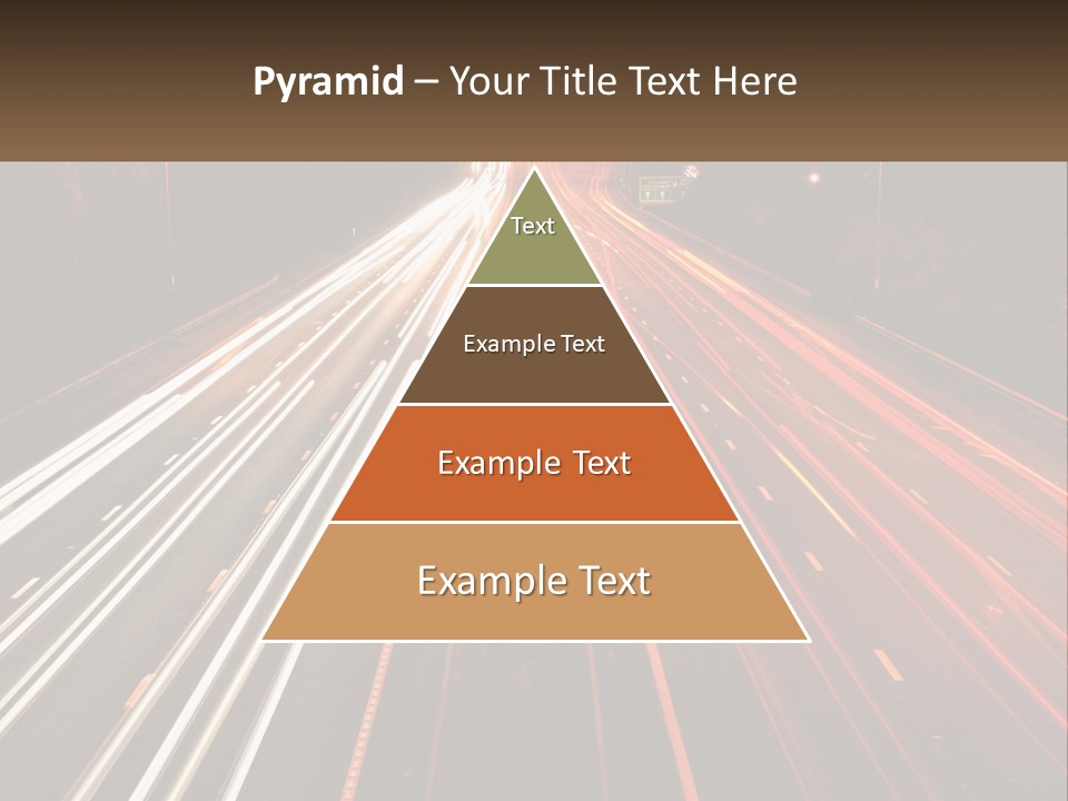 A Long Exposure Picture Of A Highway At Night PowerPoint Template