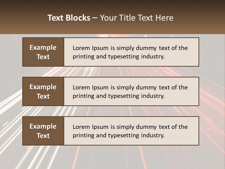 A Long Exposure Picture Of A Highway At Night PowerPoint Template