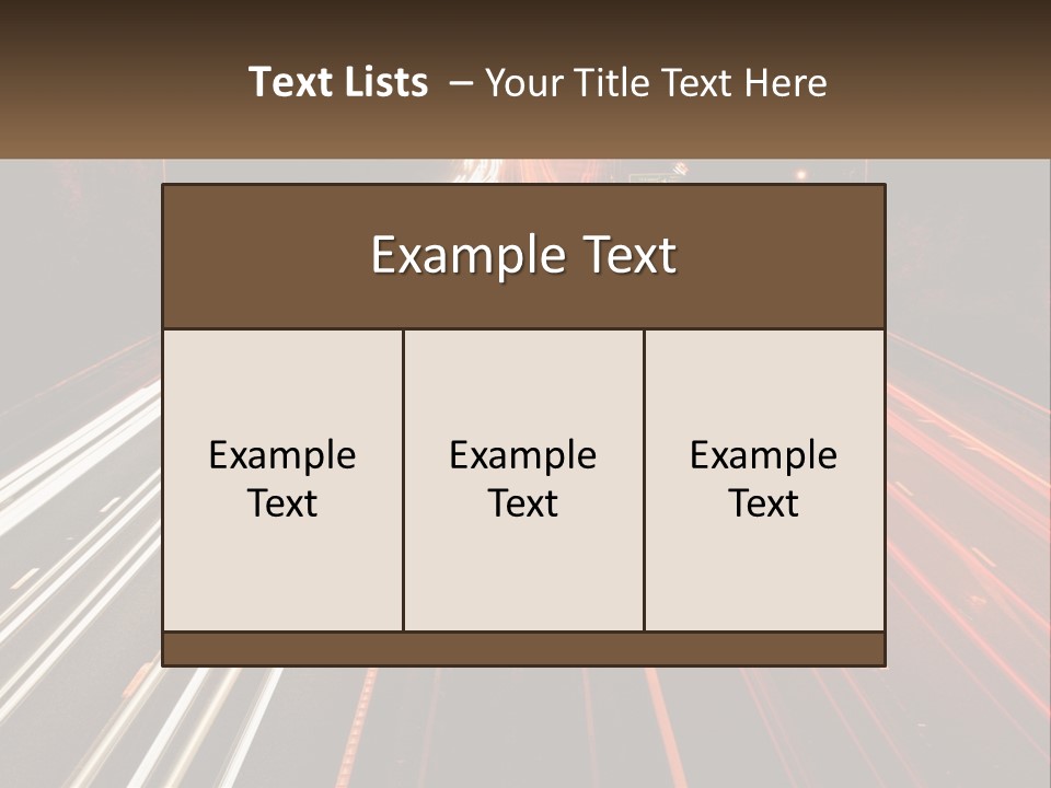 A Long Exposure Picture Of A Highway At Night PowerPoint Template