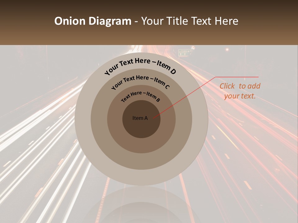 A Long Exposure Picture Of A Highway At Night PowerPoint Template