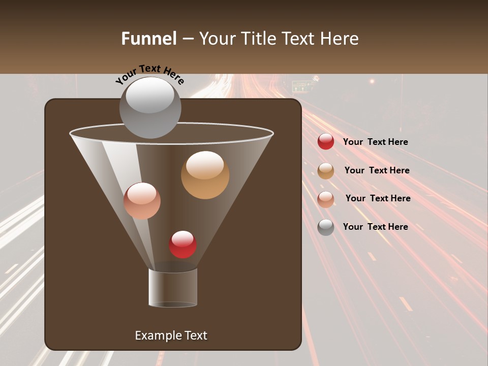 A Long Exposure Picture Of A Highway At Night PowerPoint Template