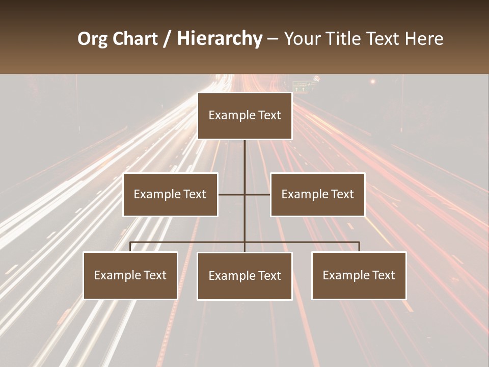 A Long Exposure Picture Of A Highway At Night PowerPoint Template