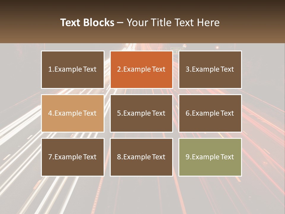 A Long Exposure Picture Of A Highway At Night PowerPoint Template