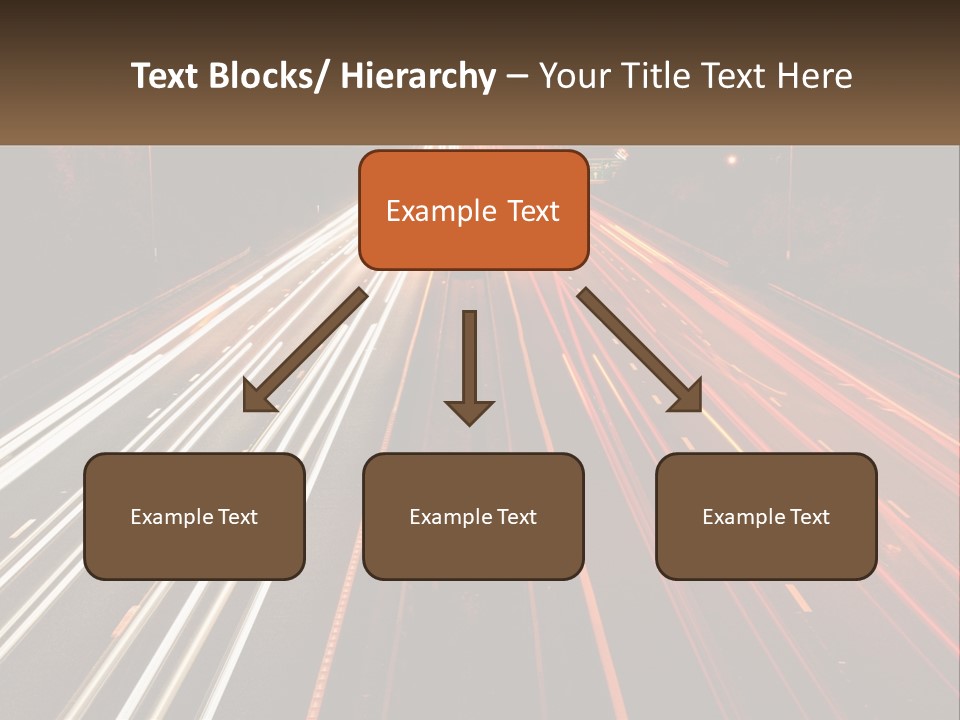 A Long Exposure Picture Of A Highway At Night PowerPoint Template
