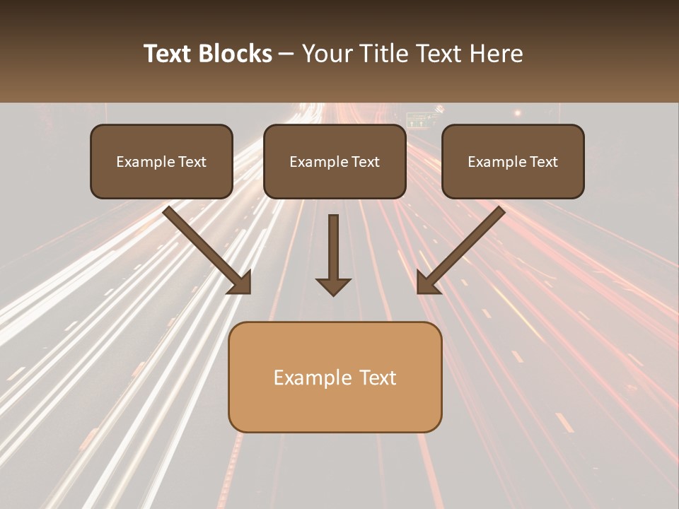 A Long Exposure Picture Of A Highway At Night PowerPoint Template