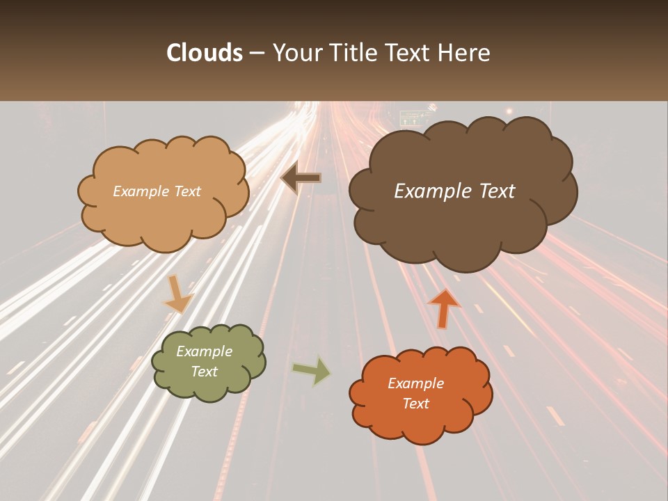 A Long Exposure Picture Of A Highway At Night PowerPoint Template
