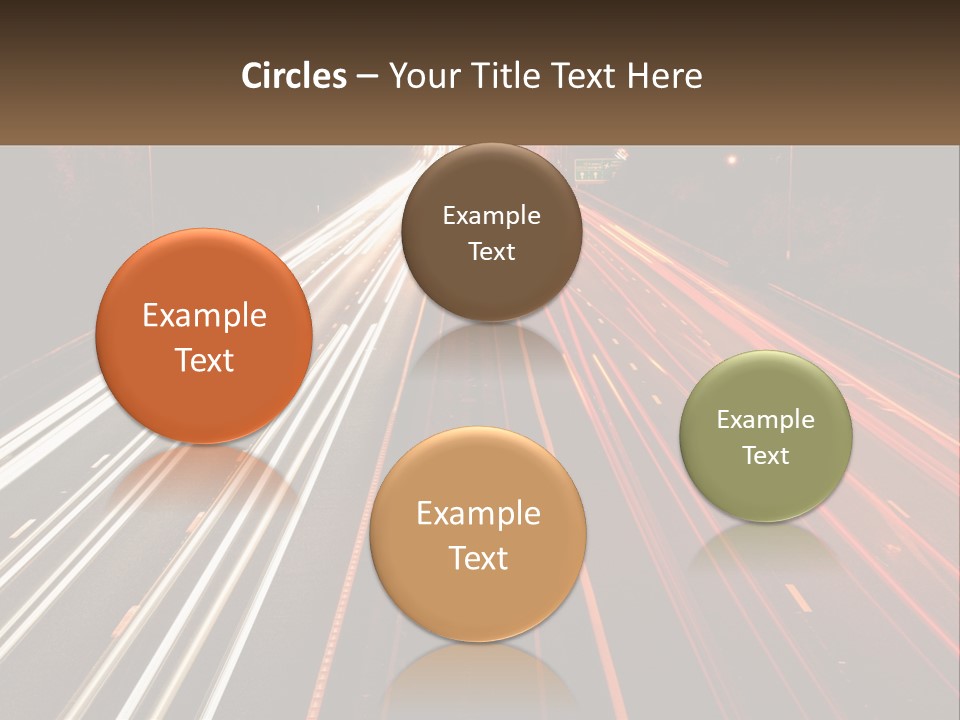 A Long Exposure Picture Of A Highway At Night PowerPoint Template