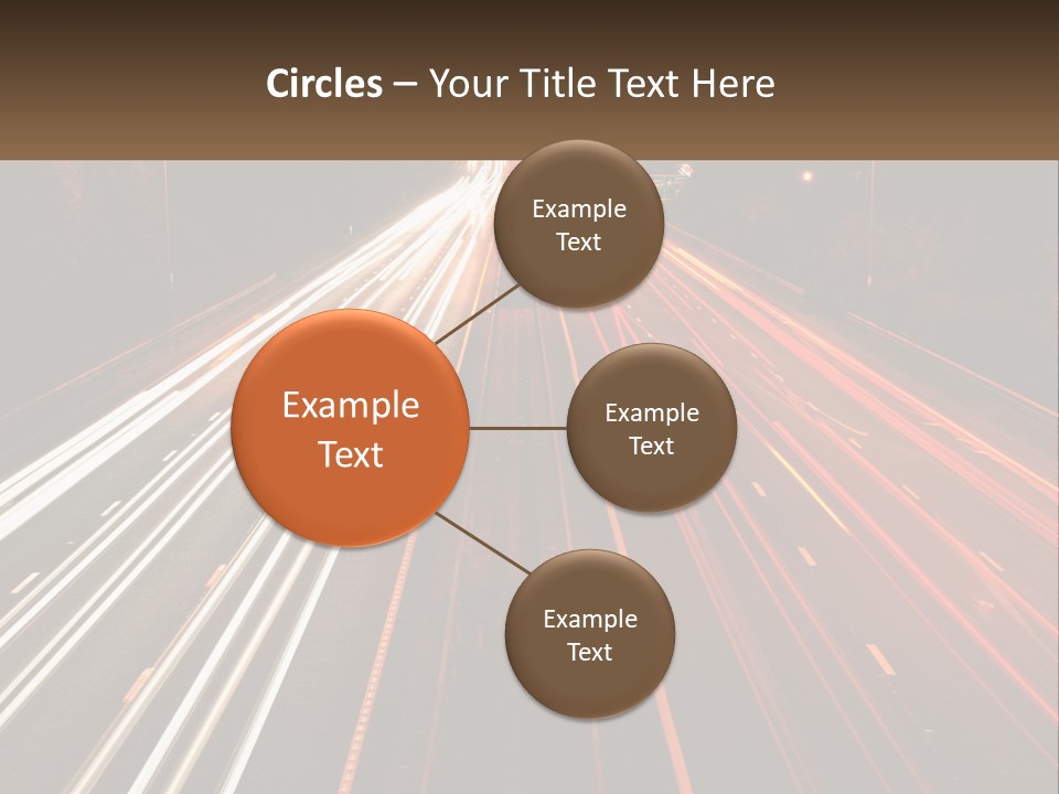 A Long Exposure Picture Of A Highway At Night PowerPoint Template