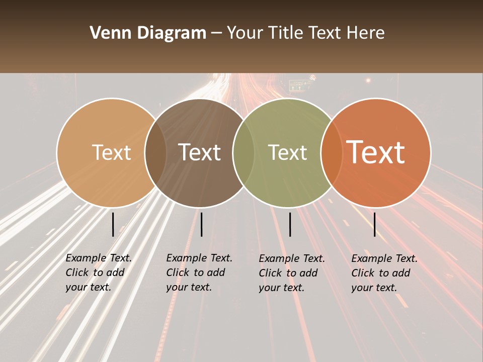 A Long Exposure Picture Of A Highway At Night PowerPoint Template