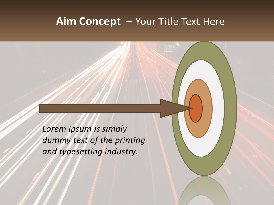 A Long Exposure Picture Of A Highway At Night PowerPoint Template