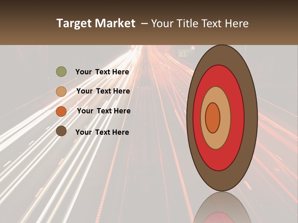 A Long Exposure Picture Of A Highway At Night PowerPoint Template