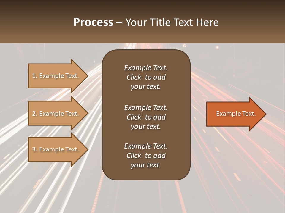 A Long Exposure Picture Of A Highway At Night PowerPoint Template