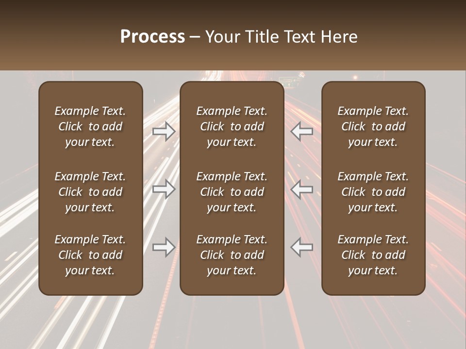 A Long Exposure Picture Of A Highway At Night PowerPoint Template