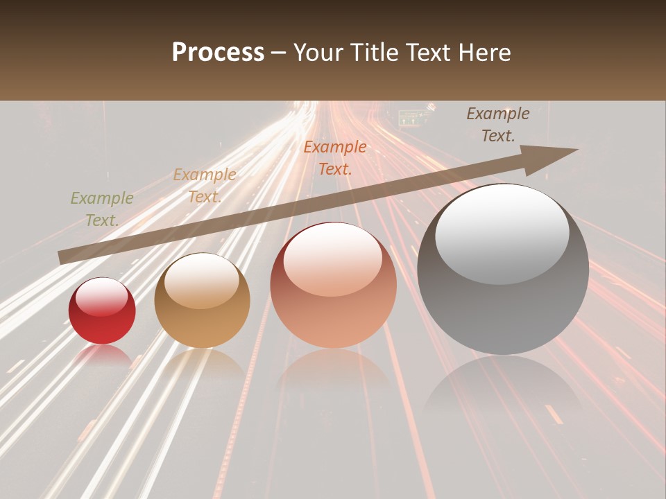 A Long Exposure Picture Of A Highway At Night PowerPoint Template