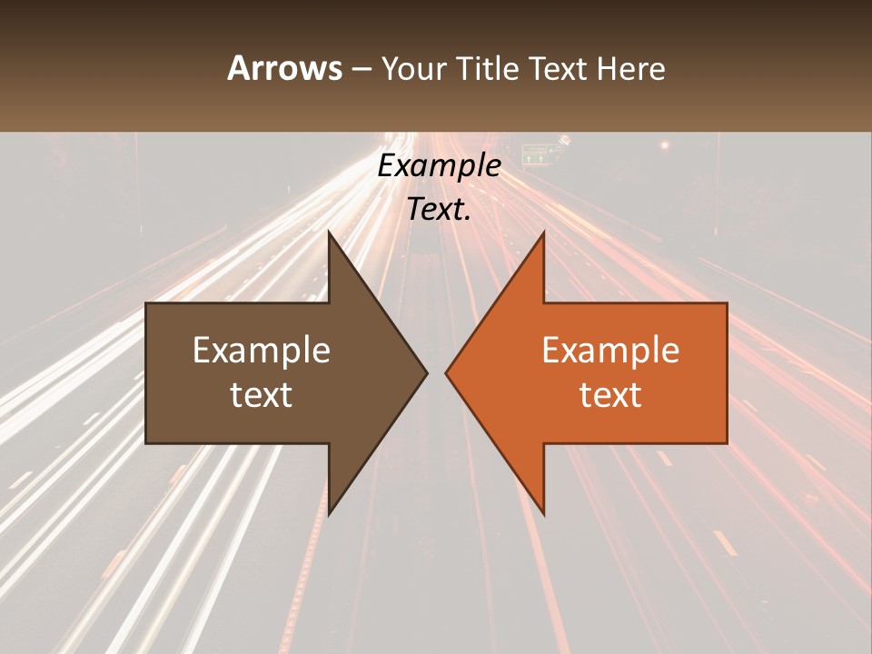 A Long Exposure Picture Of A Highway At Night PowerPoint Template