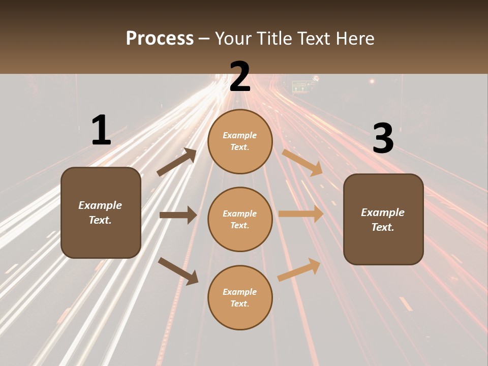 A Long Exposure Picture Of A Highway At Night PowerPoint Template
